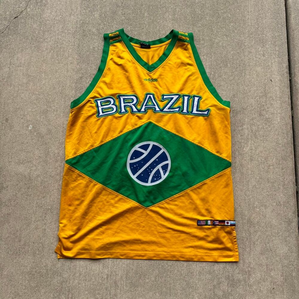 Adidas Basketball jersey Brazil 1990s Mens size xxl